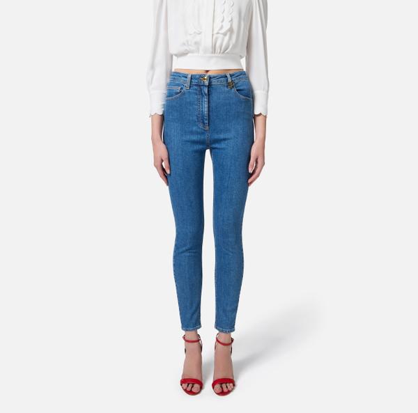 Elisabetta Franchi Jean Skinny Avec Détail Logo