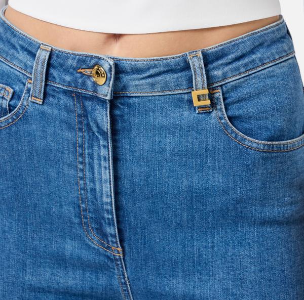 Elisabetta Franchi Jean Skinny Avec Détail Logo