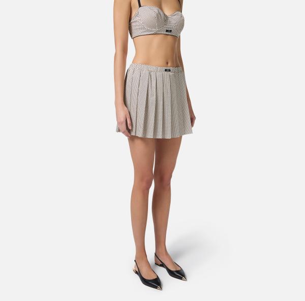 Elisabetta Franchi Jupe En Coton Avec Imprimé Pois