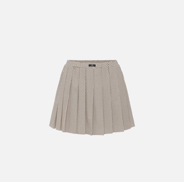 elisabetta franchi Jupe en coton avec imprimé pois