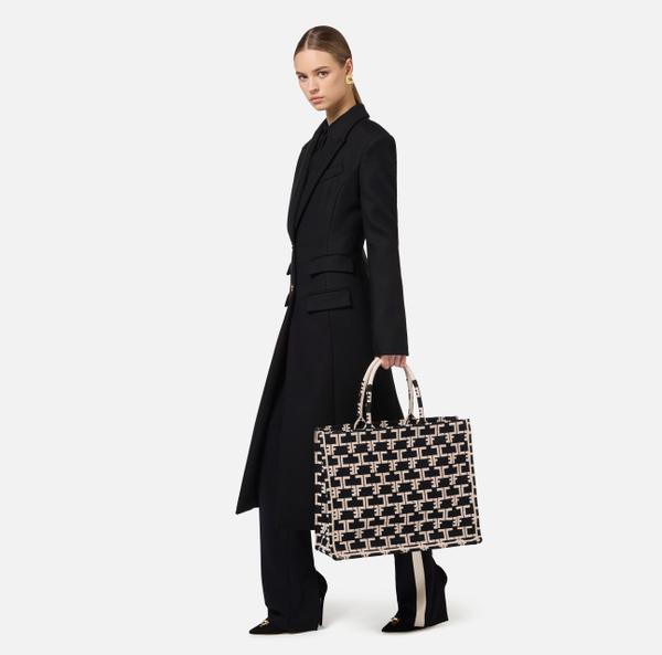 Elisabetta Franchi Monogram Tote Large