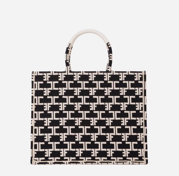 Elisabetta Franchi Monogram Tote Large