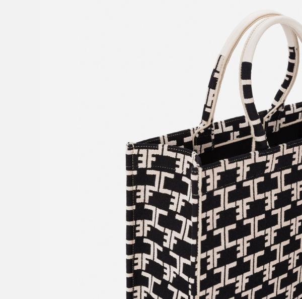 Elisabetta Franchi Monogram Tote Large