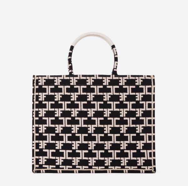 elisabetta franchi Monogram Tote Large