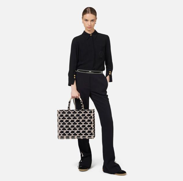 Elisabetta Franchi Monogram Tote Medium