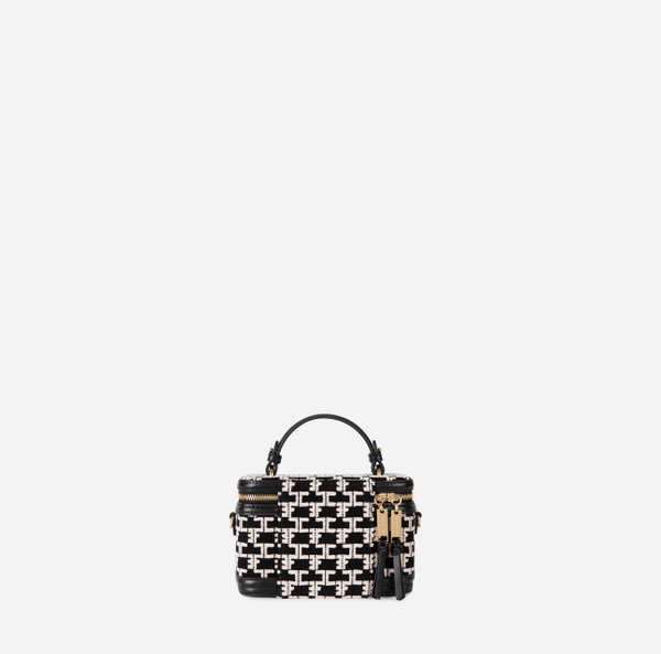 Elisabetta Franchi Monogram Travel Make-Up Bag