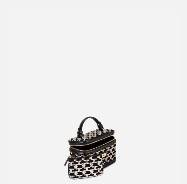Elisabetta Franchi Monogram Travel Make-Up Bag