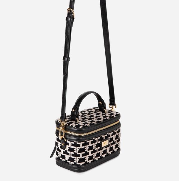 Elisabetta Franchi Monogram Travel Make-Up Bag