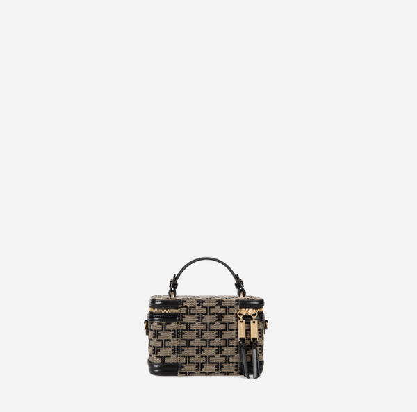 Elisabetta Franchi Monogram Travel Make-Up Bag