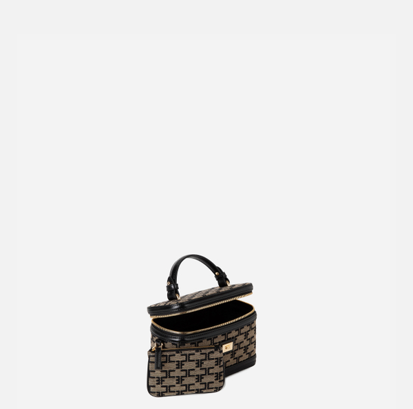 Elisabetta Franchi Monogram Travel Make-Up Bag
