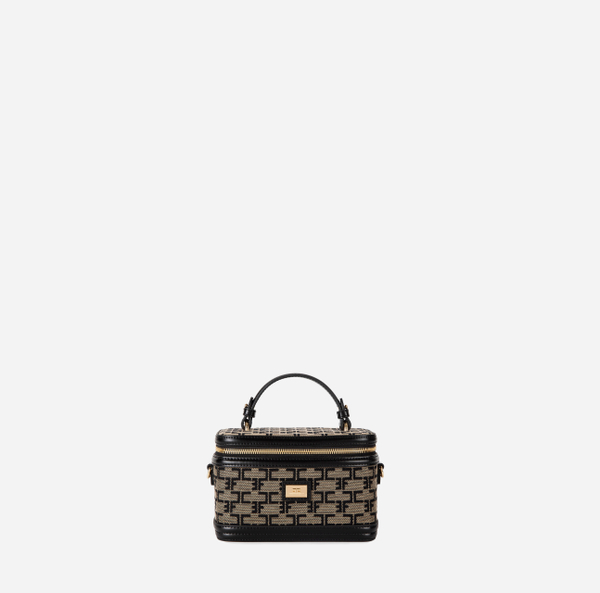 elisabetta franchi Monogram Travel Make-Up Bag