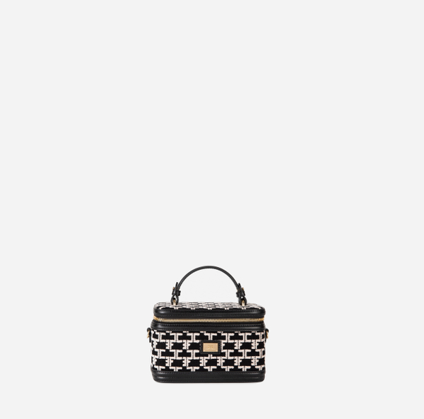 elisabetta franchi Monogram Travel Make-Up Bag