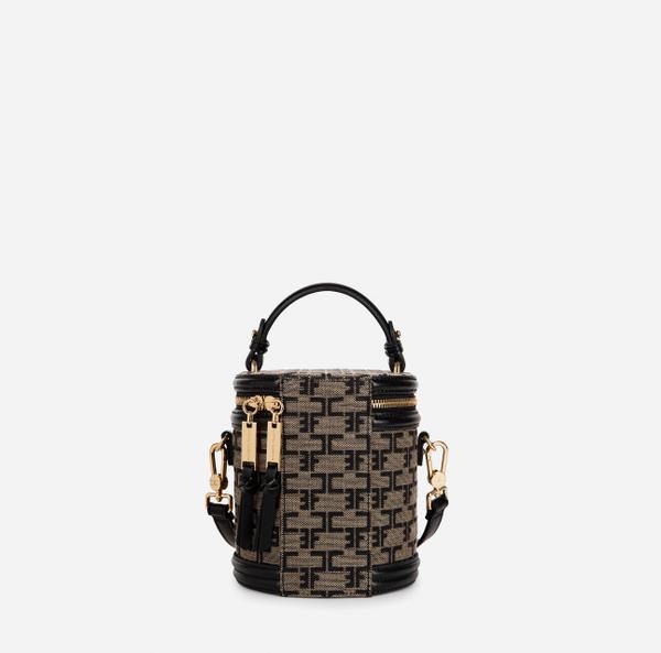 Elisabetta Franchi Monogram Travel Sac Cylindrique