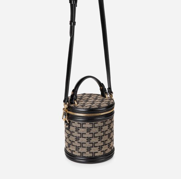 Elisabetta Franchi Monogram Travel Sac Cylindrique
