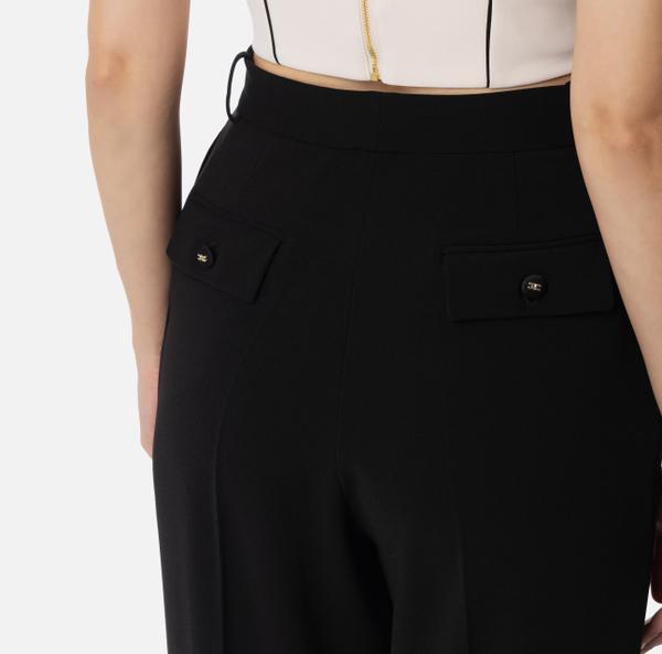 Elisabetta Franchi Pantalon En Crêpe Avec Pinces