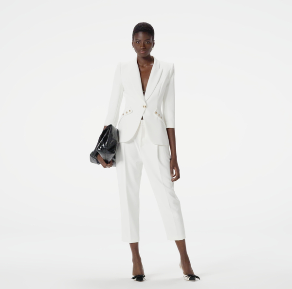 Elisabetta Franchi Pantalon En Crêpe Avec Pinces