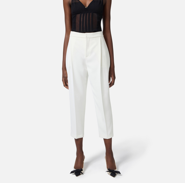 Elisabetta Franchi Pantalon En Crêpe Avec Pinces