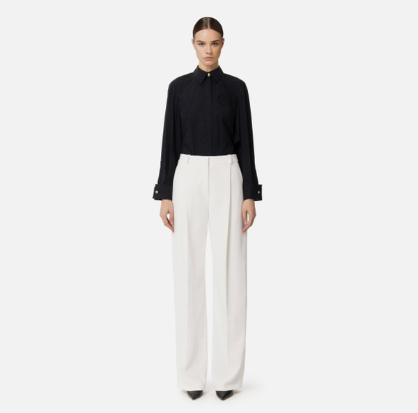 Elisabetta Franchi Pantalon En Crêpe Avec Plis
