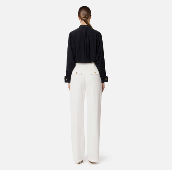 Elisabetta Franchi Pantalon En Crêpe Avec Plis