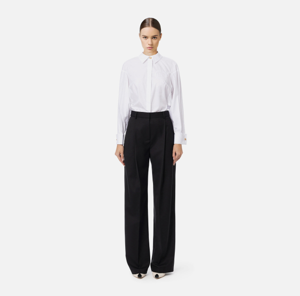 Elisabetta Franchi Pantalon En Crêpe Avec Plis