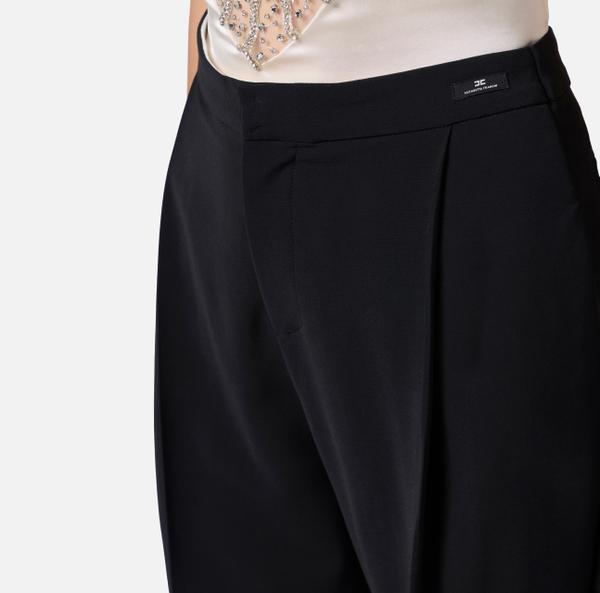 Elisabetta Franchi Pantalon En Crêpe Léger