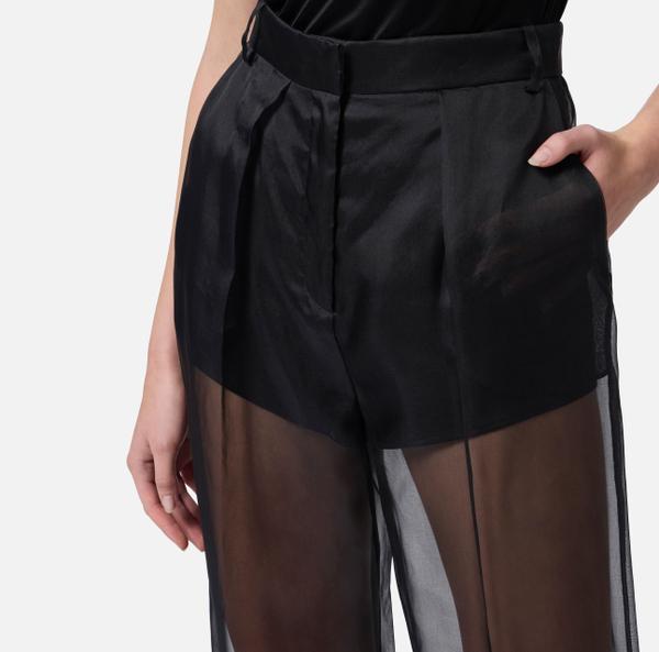 Elisabetta Franchi Pantalon En Organdi Et Satin