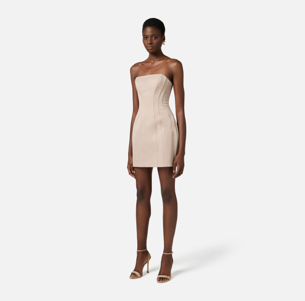 Elisabetta Franchi Robe Bustier En Coton