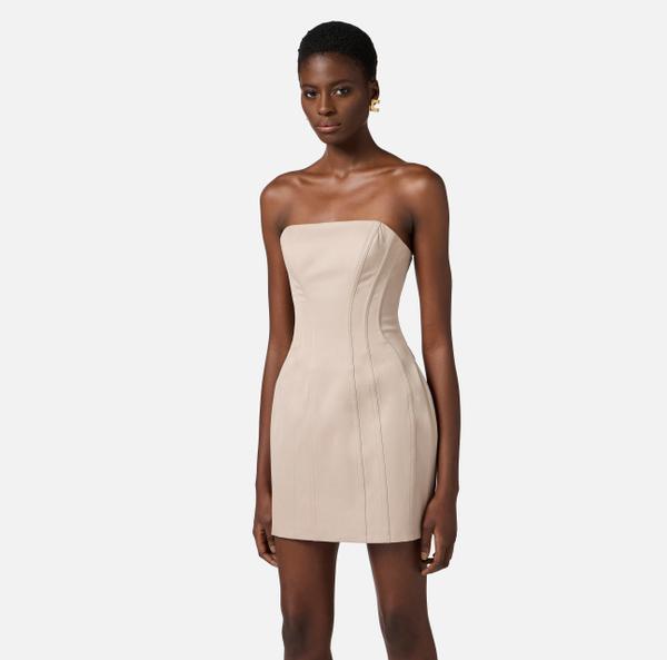 Elisabetta Franchi Robe Bustier En Coton