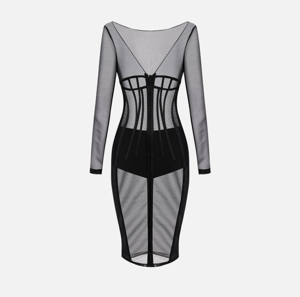 elisabetta franchi Robe bustier en tulle