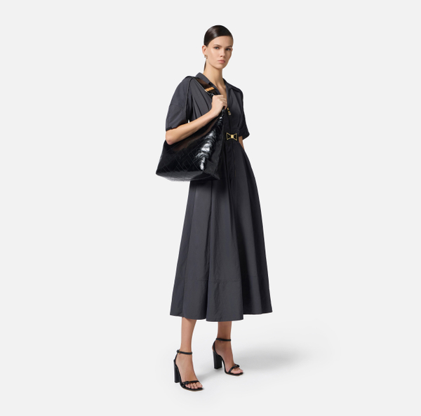 Elisabetta Franchi Robe Corolle En Voile Technique