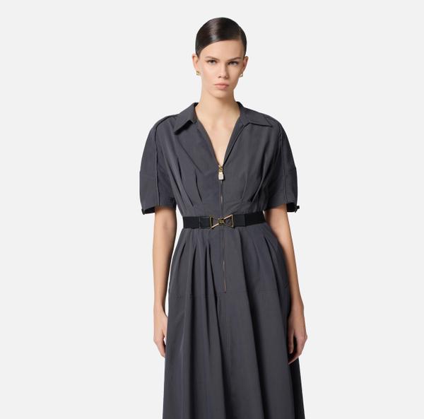 Elisabetta Franchi Robe Corolle En Voile Technique