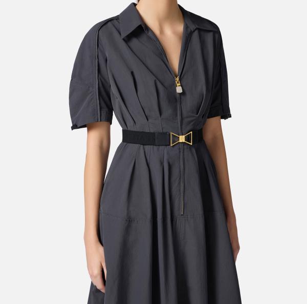 Elisabetta Franchi Robe Corolle En Voile Technique