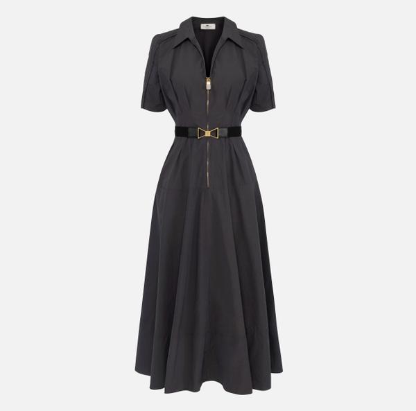 elisabetta franchi Robe corolle en voile technique