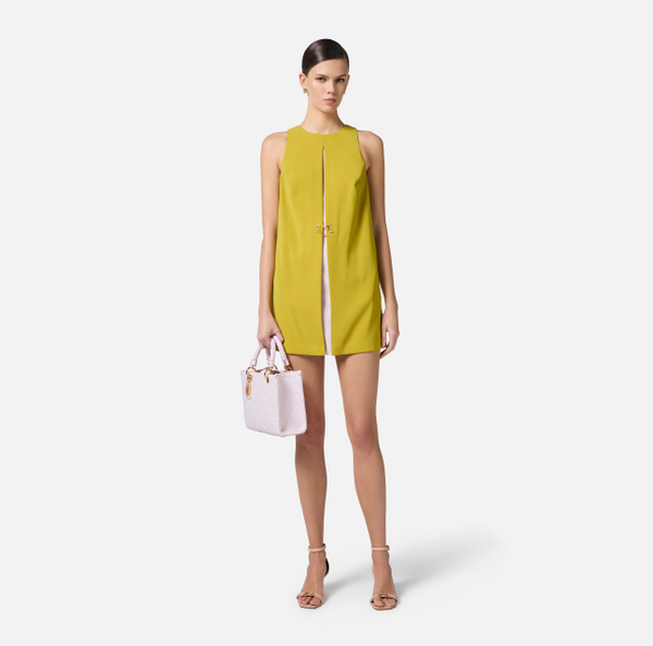 Elisabetta Franchi Robe En Crêpe Bicolore