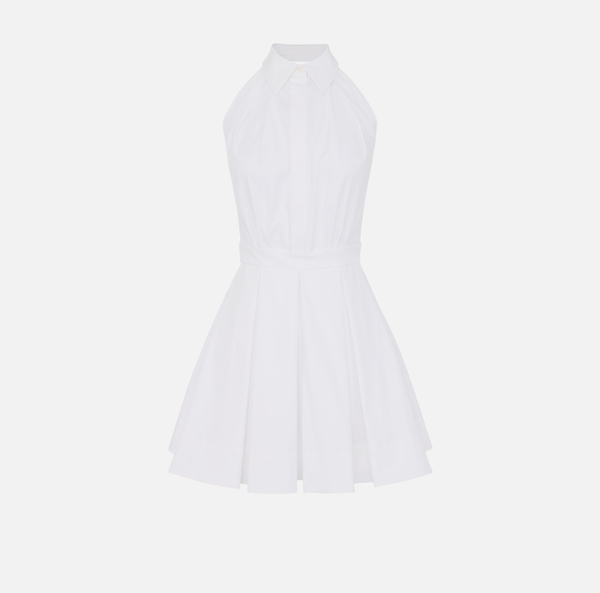 elisabetta franchi Robe en gabardine de coton