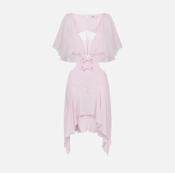 elisabetta franchi Robe en georgette avec pèlerine