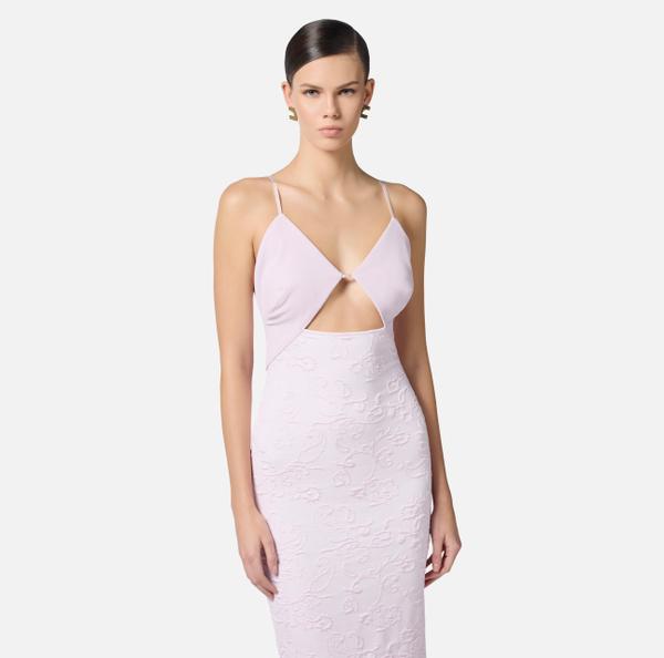 Elisabetta Franchi Robe En Jacquard Floral