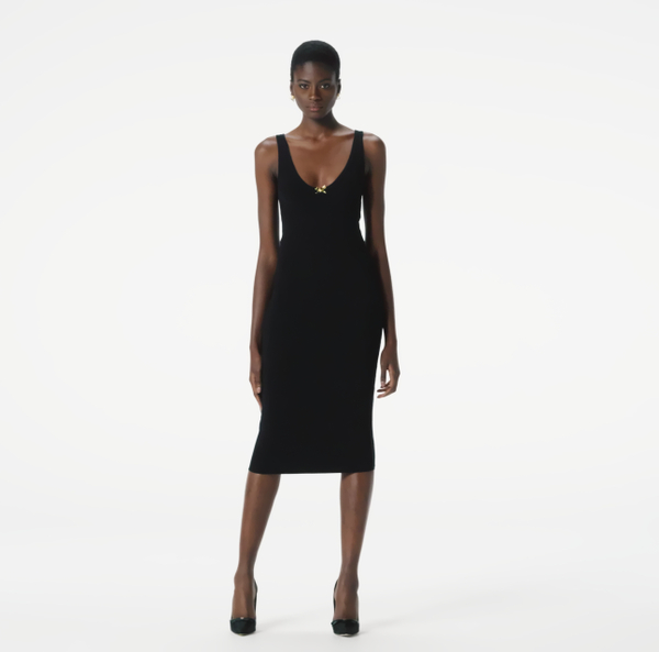 Elisabetta Franchi Robe En Tricot Avec Tulle