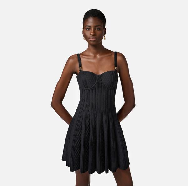 Elisabetta Franchi Robe En Tricot Plissée