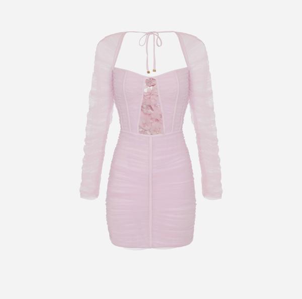 elisabetta franchi Robe en tulle avec fleurs 3D