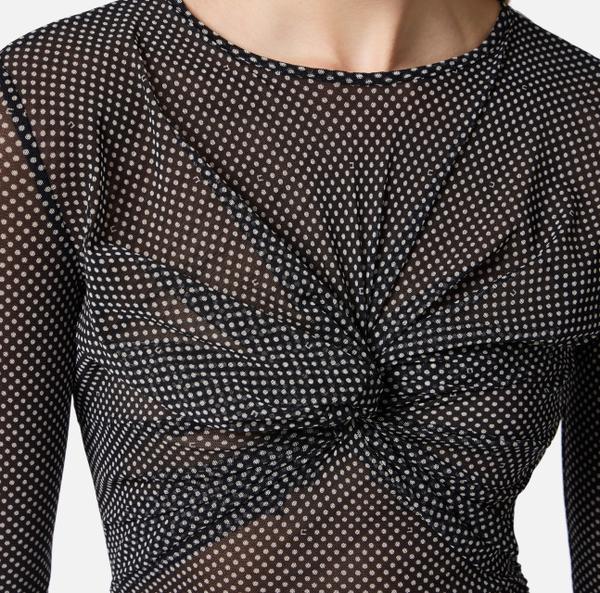 Elisabetta Franchi Robe En Tulle Avec Imprimé Pois