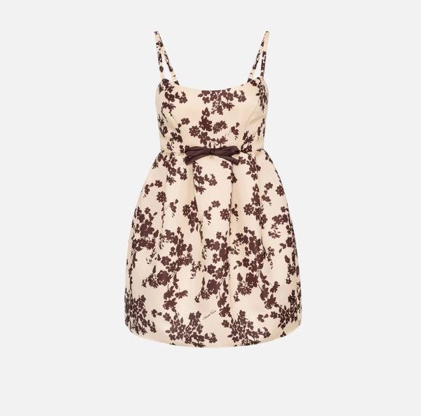 elisabetta franchi Robe poupée en duchesse imprimé