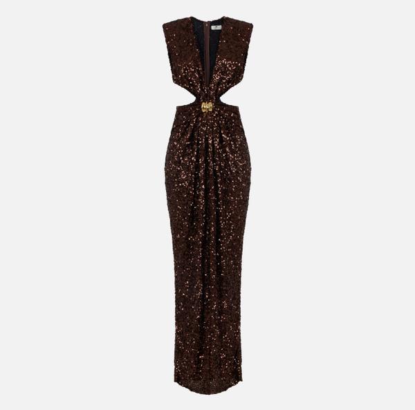 elisabetta franchi Robe Red Carpet en sequins
