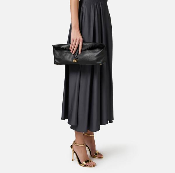 Elisabetta Franchi Sac Clutch Boulevard En Cuir