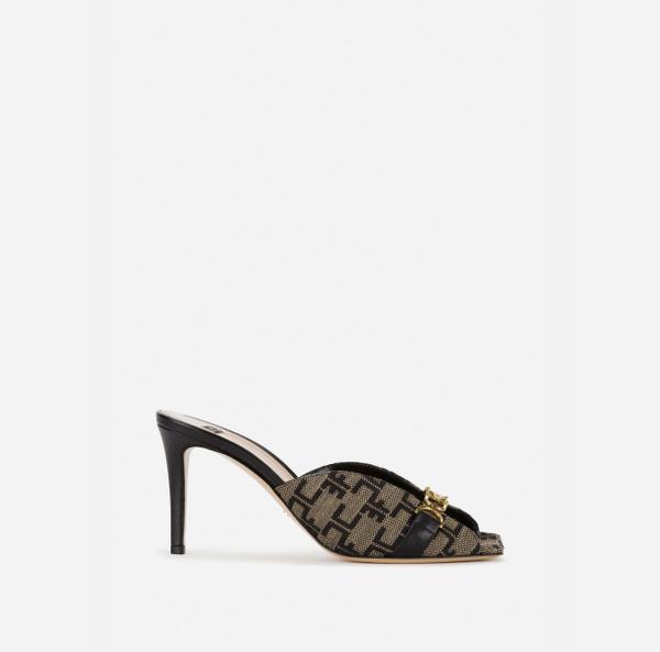 elisabetta franchi Sandale À Glissière Monogram