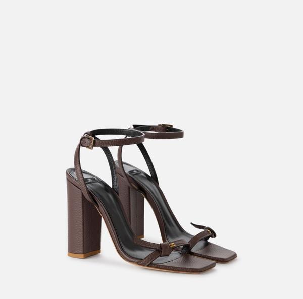 Elisabetta Franchi Sandales En Cuir Foulonné