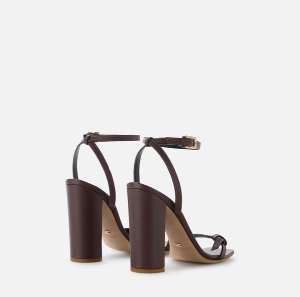 Elisabetta Franchi Sandales En Cuir Foulonné