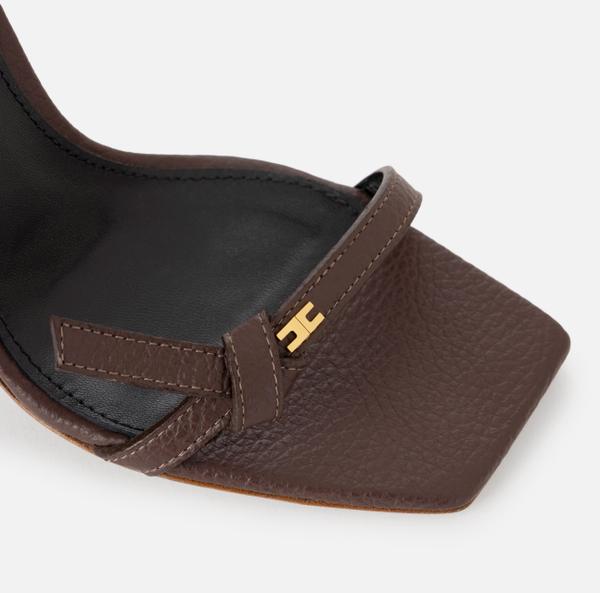 Elisabetta Franchi Sandales En Cuir Foulonné