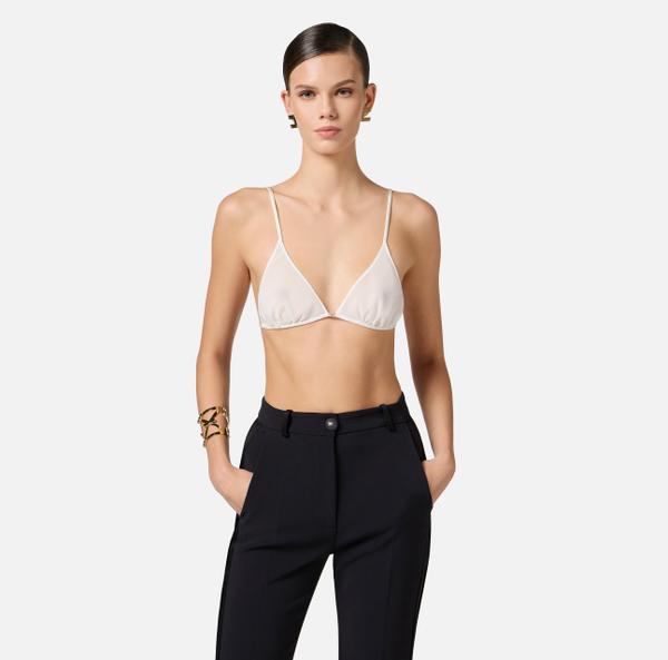 Elisabetta Franchi Soutien-gorge En Satin Et Tulle