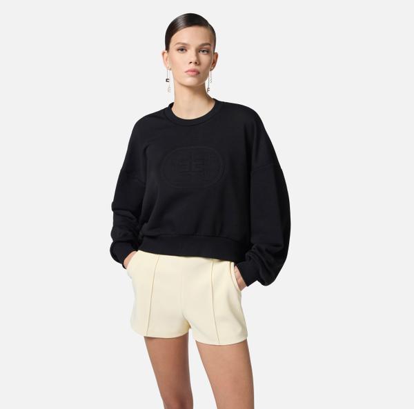Elisabetta Franchi Sweat En Coton Avec Logo